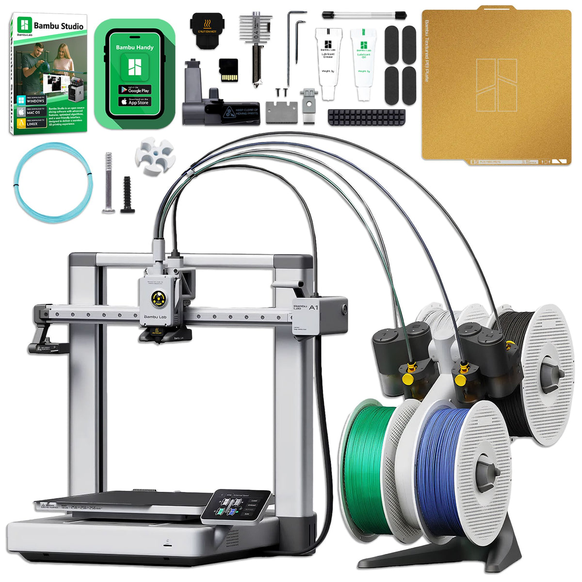 Bambu Lab A1 Combo 3D Printer with AMS Multi-Color Printing Bambu A1 Combo Printer Bundles Bambu Lab 