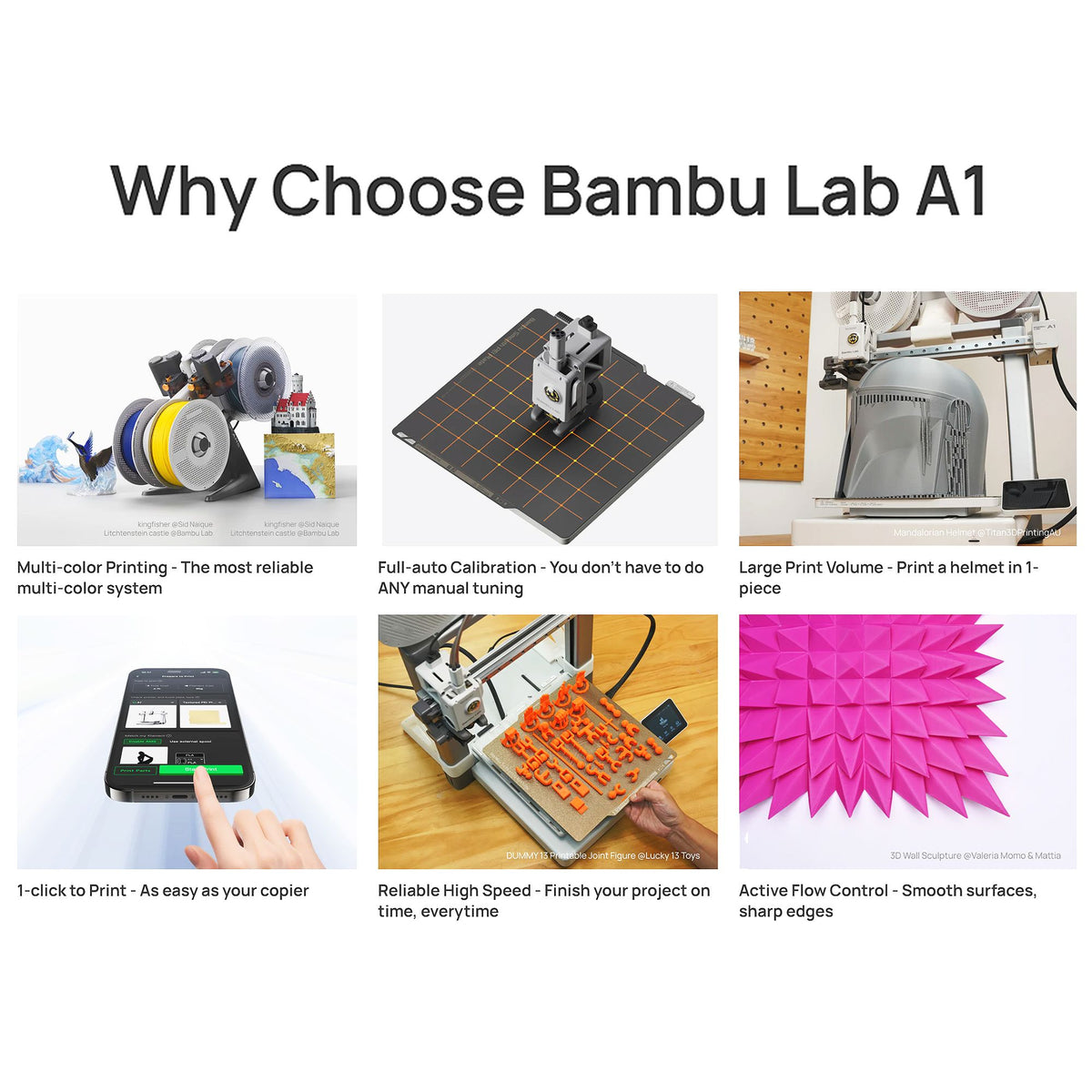 Bambu Lab A1 Combo 3D Printer with AMS Multi-Color Printing Bambu H2C 3D Printer Bundle Bambu Lab 