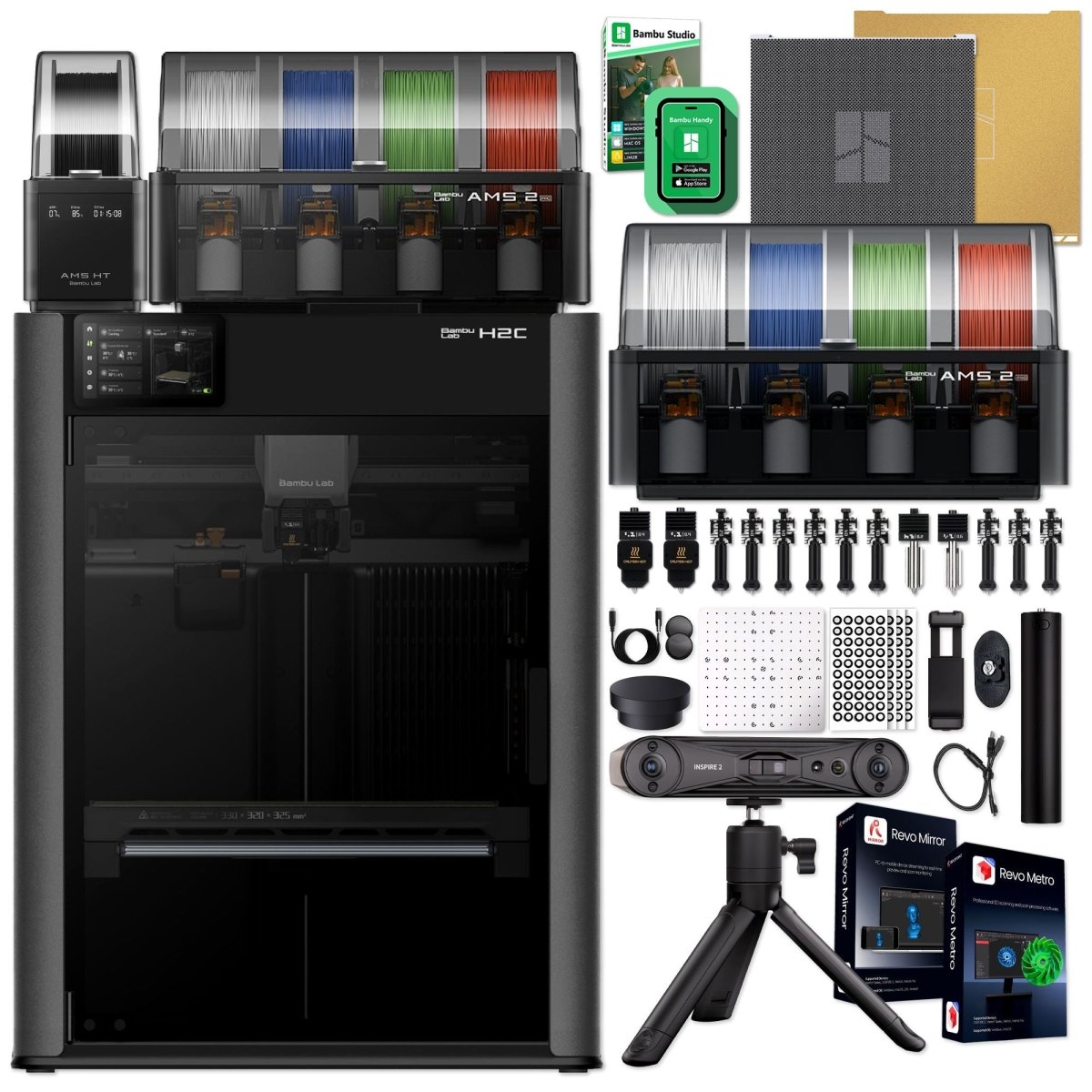Bambu Lab H2C 3D Printer with Revopoint 3D Scanner | Swing Design
