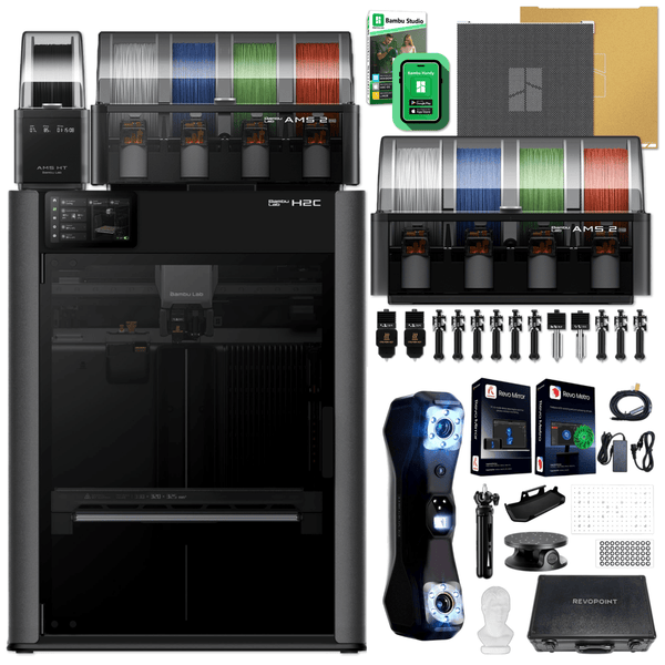 shuangレプロ3D Bambu Lab H2C 3D Printer with Revopoint MextroX PRO - Swing Design