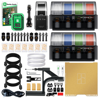 Bambu Lab H2C Dual Head 3D Printer with Vortek Full Expansion Kit Bambu H2C 3D Printer Bundle Bambu Lab 