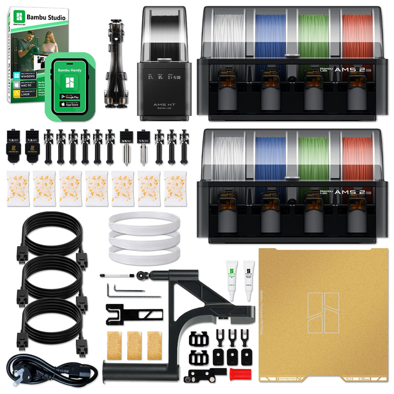 Bambu Lab H2C Dual Head 3D Printer with Vortek Full Expansion Kit Bambu H2C 3D Printer Bundle Bambu Lab 