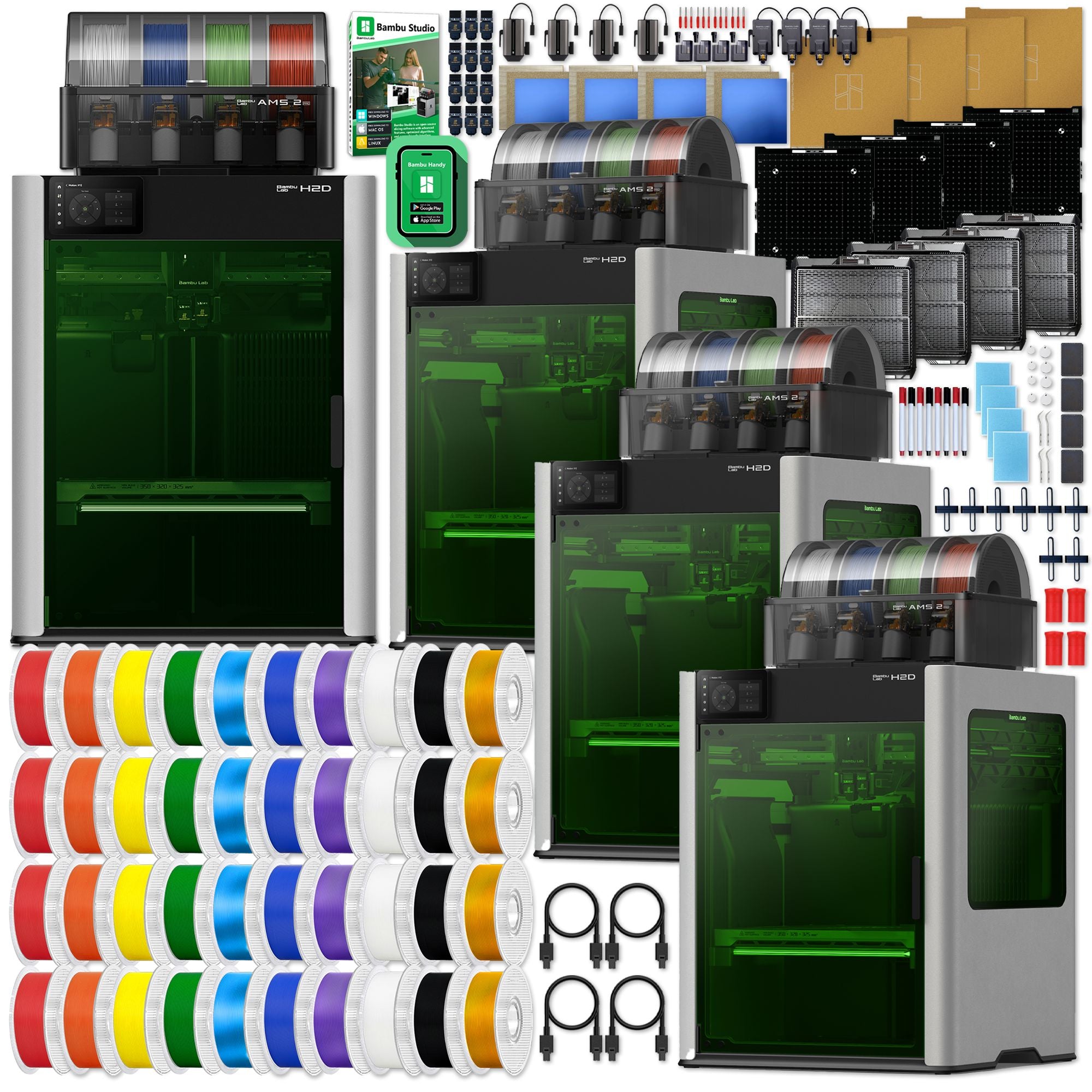 Bambu Lab H2D Dual Head 3D Printer Farm Setup | Swing Design