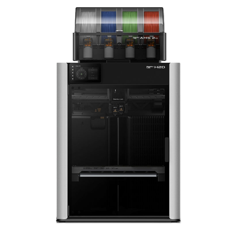 Bambu Lab H2D Dual Head 3D Printer Base Bundle with 4 Spool AMS 2 System Swing Design 