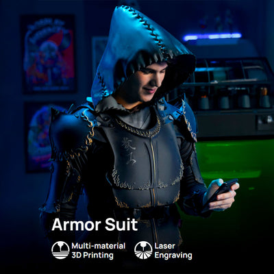 Bambu Lab H2D Dual Head 3D Printer Base Bundle with 4 Spool AMS 2 System Swing Design 