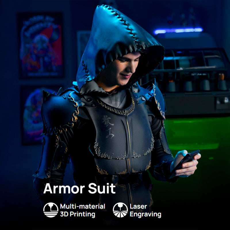 Bambu Lab H2D Dual Head 3D Printer Base Bundle with 4 Spool AMS 2 System Swing Design 