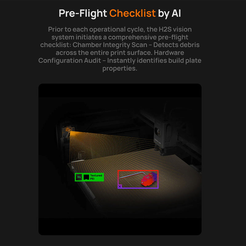 Bambu Lab H2S 3D Printer Base Bundle with 4 Spool AMS 2 PRO System 3D Printer Bundle Bambu Lab 