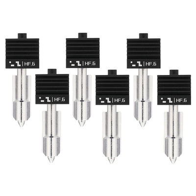 Bambu Lab High Flow 0.6mm Hardened Steel Nozzle Hotend for H2 & P2 Series 3D Printer Bambu Lab Set of 6 Nozzles 