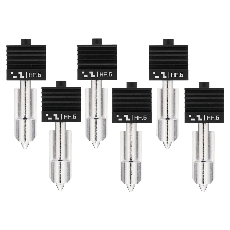 Bambu Lab High Flow 0.6mm Hardened Steel Nozzle Hotend for H2 & P2 Series 3D Printer Bambu Lab Set of 6 Nozzles 