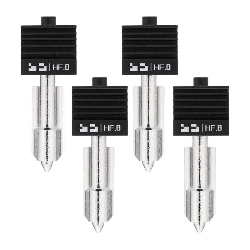 Bambu Lab High Flow 0.8mm Hardened Steel Nozzle Hotend for H2 & P2 Series 3D Printer Bambu Lab Set of 4 Nozzles 