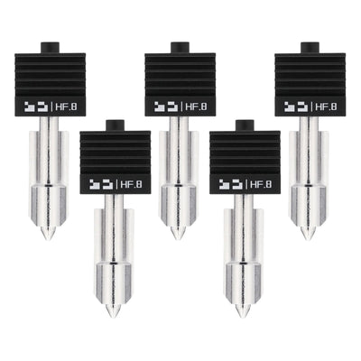 Bambu Lab High Flow 0.8mm Hardened Steel Nozzle Hotend for H2 & P2 Series 3D Printer Bambu Lab Set of 5 Nozzles 