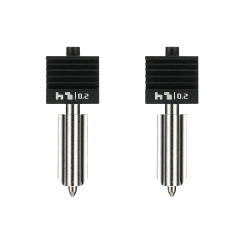 Bambu Lab Standard Flow 0.2mm Hardened Steel Nozzle Hotend for H2 & P2 Series 3D Printer Bambu Lab Set of 2 Nozzles 