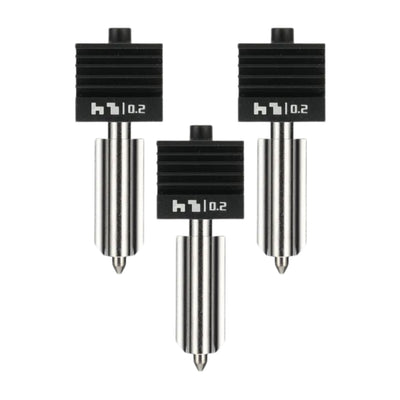 Bambu Lab Standard Flow 0.2mm Hardened Steel Nozzle Hotend for H2 & P2 Series 3D Printer Bambu Lab Set of 3 Nozzles 