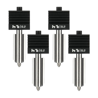 Bambu Lab Standard Flow 0.2mm Hardened Steel Nozzle Hotend for H2 & P2 Series 3D Printer Bambu Lab Set of 4 Nozzles 