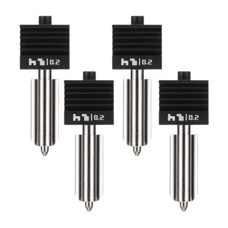 Bambu Lab Standard Flow 0.2mm Hardened Steel Nozzle Hotend for H2 & P2 Series 3D Printer Bambu Lab Set of 4 Nozzles 