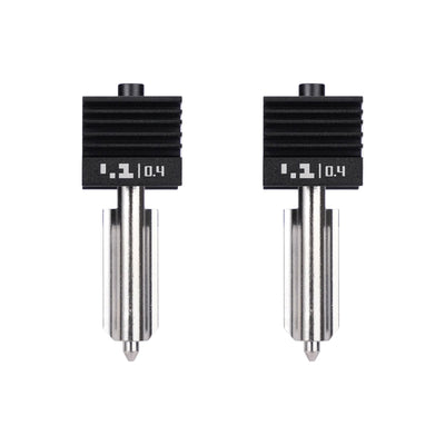Bambu Lab Standard Flow 0.4mm Hardened Steel Nozzle Hotend for H2 & P2 Series 3D Printer Bambu Lab Set of 2 Nozzles 