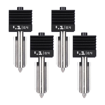 Bambu Lab Standard Flow 0.4mm Hardened Steel Nozzle Hotend for H2 & P2 Series 3D Printer Bambu Lab Set of 4 Nozzles 