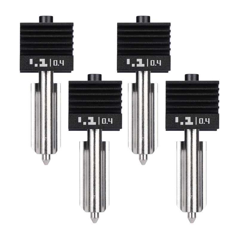 Bambu Lab Standard Flow 0.4mm Hardened Steel Nozzle Hotend for H2 & P2 Series 3D Printer Bambu Lab Set of 4 Nozzles 