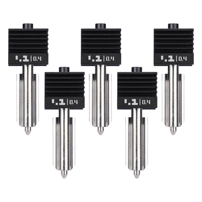 Bambu Lab Standard Flow 0.4mm Hardened Steel Nozzle Hotend for H2 & P2 Series 3D Printer Bambu Lab Set of 5 Nozzles 