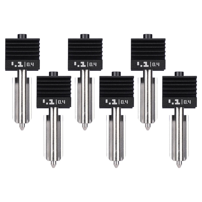 Bambu Lab Standard Flow 0.4mm Hardened Steel Nozzle Hotend for H2 & P2 Series 3D Printer Bambu Lab Set of 6 Nozzles 