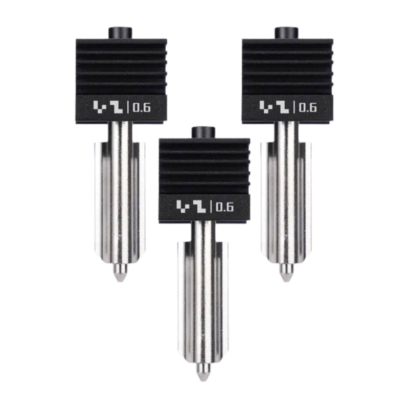 Bambu Lab Standard Flow 0.6mm Hardened Steel Nozzle Hotend for H2 & P2 Series 3D Printer Bambu Lab Set of 3 Nozzles 