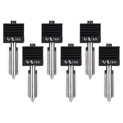 Bambu Lab Standard Flow 0.6mm Hardened Steel Nozzle Hotend for H2 & P2 Series 3D Printer Bambu Lab Set of 6 Nozzles 