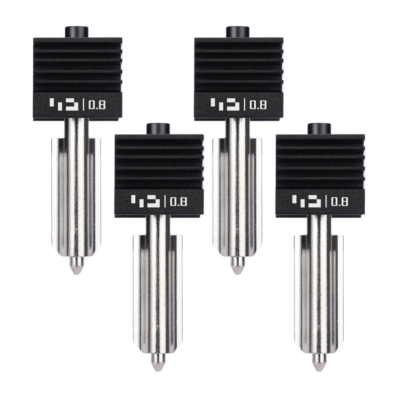 Bambu Lab Standard Flow 0.8mm Hardened Steel Nozzle Hotend for H2 & P2 Series 3D Printer Bambu Lab Set of 4 Nozzles 