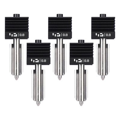 Bambu Lab Standard Flow 0.8mm Hardened Steel Nozzle Hotend for H2 & P2 Series 3D Printer Bambu Lab Set of 5 Nozzles 