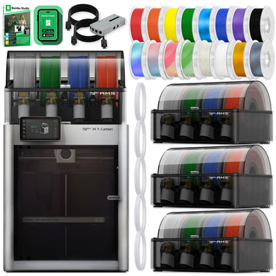 Bambu Lab X1C Carbon 3D Printer Bundle with 16 Color AMS System Bundle 3D Printer Bundle Bambu Lab 