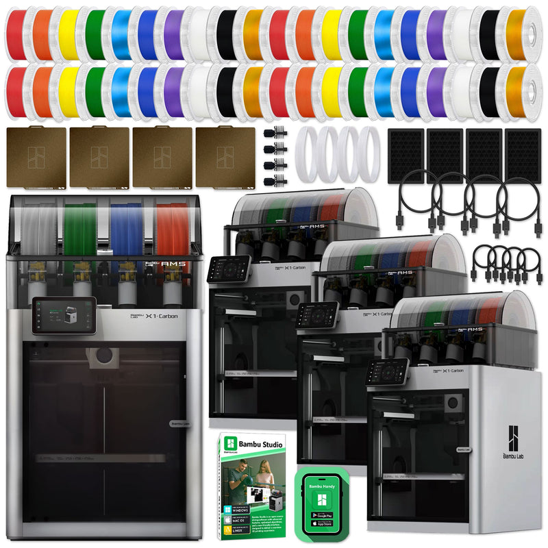 Bambu Lab X1C Carbon 3D Printer Enterprise Bundle - 4 Printers 3D Printer Bundle Bambu Lab 