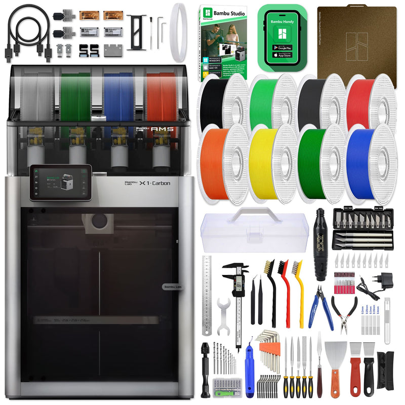 Bambu Lab X1C Carbon 3D Printer with AMS System, Tool Kit & Filament Bundle 3D Printer Bundle Bambu Lab 