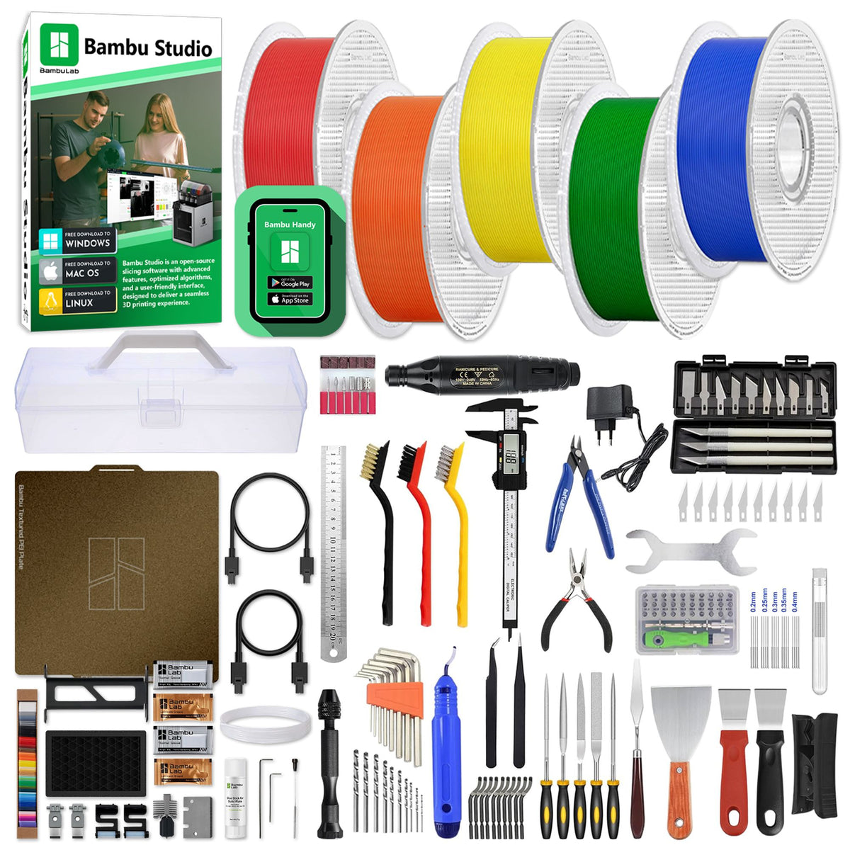 Bambu Lab X1E Professional 3D Printer with Tool Kit & Filament Bundle 3D Printer Bundle Bambu Lab 