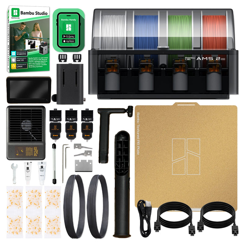 Bambu Lab X2D 3D Printer Bundle with Filament Rolls & AMS 2 PRO Bambu X2D 3D Printer Bundle Bambu Lab 