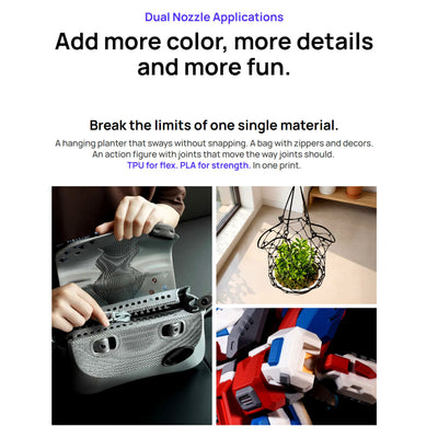 Bambu Lab X2D 3D Printer with Dual Nozzle & 4 Spool AMS 2 PRO Filament System Bambu X2D 3D Printer Bundle Bambu Lab 