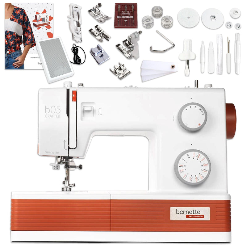 Bernette B05 Crafter Sewing Machine Deluxe Bundle by The Fashion Class Brother Sewing Bundle Bernette 