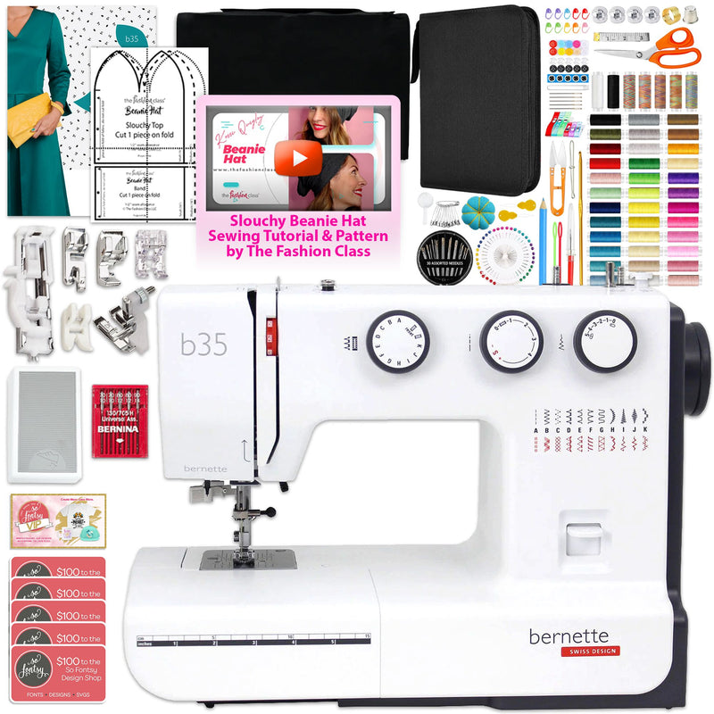 Bernette B35 Sewing Machine Bundle & 250+ Accessories Brother Sewing Bundle Bernette 