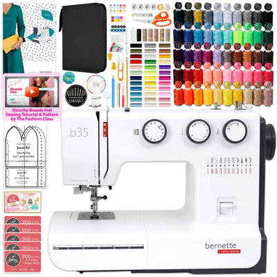 Bernette B35 Sewing Machine with Sewing Thread &amp; 200+ Accessories Brother Sewing Bundle Bernette 