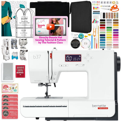 Bernette B37 Sewing Machine Bundle with 250+ Accessories - Swing Design1