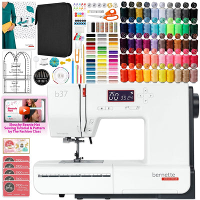 Bernette B37 Sewing Machine with Sewing Thread &amp; 200+ Accessories - Swing Design1