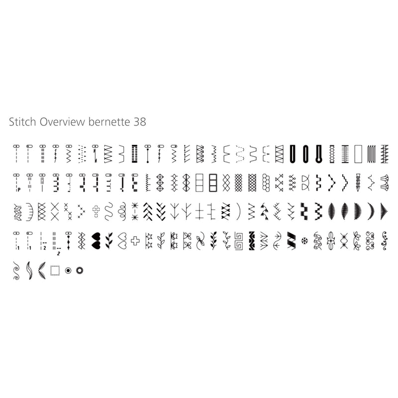 Bernette B38 Top End Sewing Machine Bundle with Deluxe 100pc Thread Kit Brother Sewing Bundle Bernette 