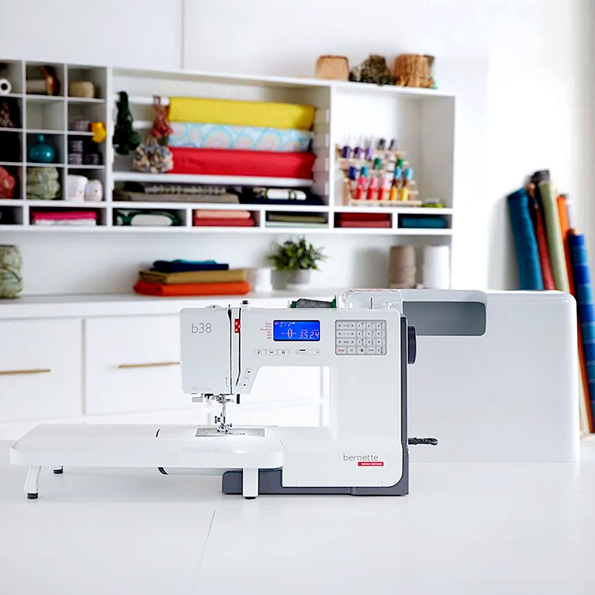 Bernette B38 Top End Sewing Machine Bundle with Deluxe 100pc Thread Kit Brother Sewing Bundle Bernette 