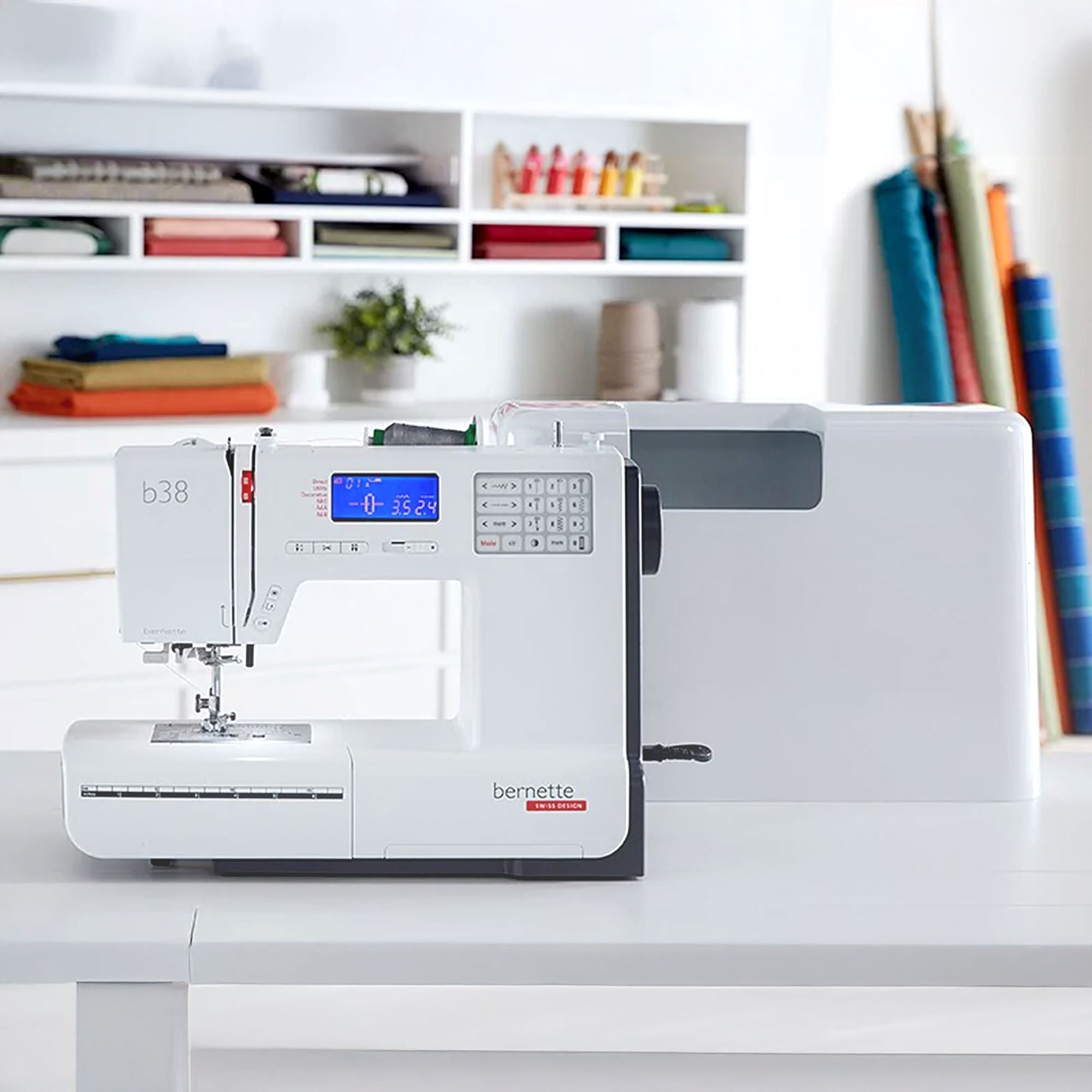 Bernette B38 Top End Sewing Machine Bundle with Deluxe 100pc Thread Kit Brother Sewing Bundle Bernette 