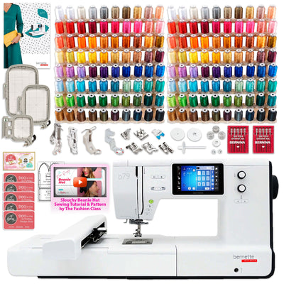 Bernette B79 Combo Sewing &amp; Embroidery Machine with 160 Embroidery Spools Brother Sewing Bundle Bernette 