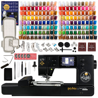 Bernette B79 Harry Potter Sewing &amp; Embroidery Machine with 160 Embroidery Spools Brother Sewing Bundle Bernette 