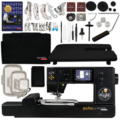 Bernette B79 Harry Potter Sewing &amp; Embroidery Machine with 3 Embroidery Hoops Brother Sewing Bundle Bernette 