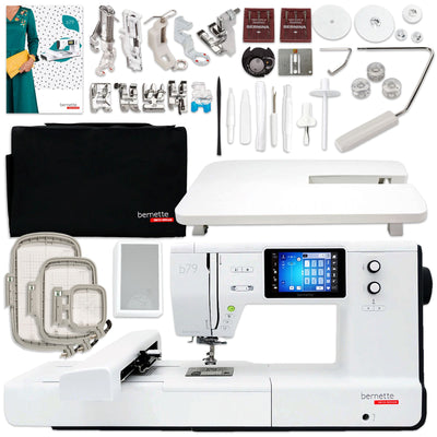 Bernette B79 Sewing &amp; Embroidery Machine Bundle with 3 Embroidery Hoops Brother Sewing Bundle Bernette 