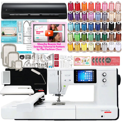 Bernette B79 Sewing &amp; Embroidery Machine with Silhouette Cameo 5 Bundle Brother Sewing Bundle Bernette 