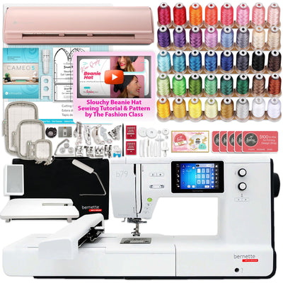 Bernette B79 Sewing &amp; Embroidery Machine with Silhouette Cameo 5 Bundle Brother Sewing Bundle Bernette 