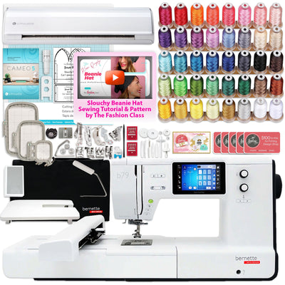 Bernette B79 Sewing &amp; Embroidery Machine with Silhouette Cameo 5 Bundle Brother Sewing Bundle Bernette 