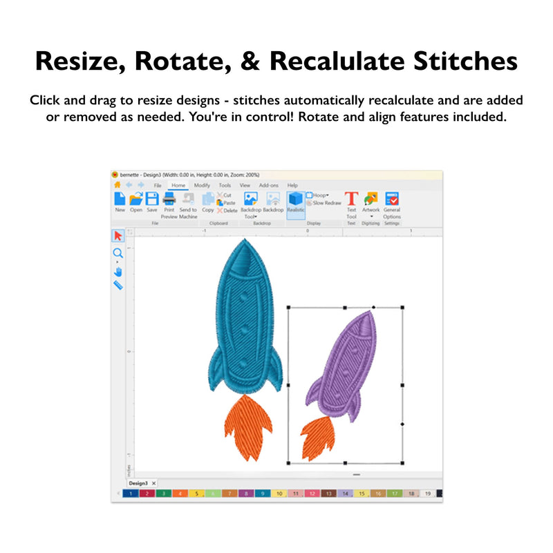 Bernette Customize Embroidery Software by DIME Software Bernette 